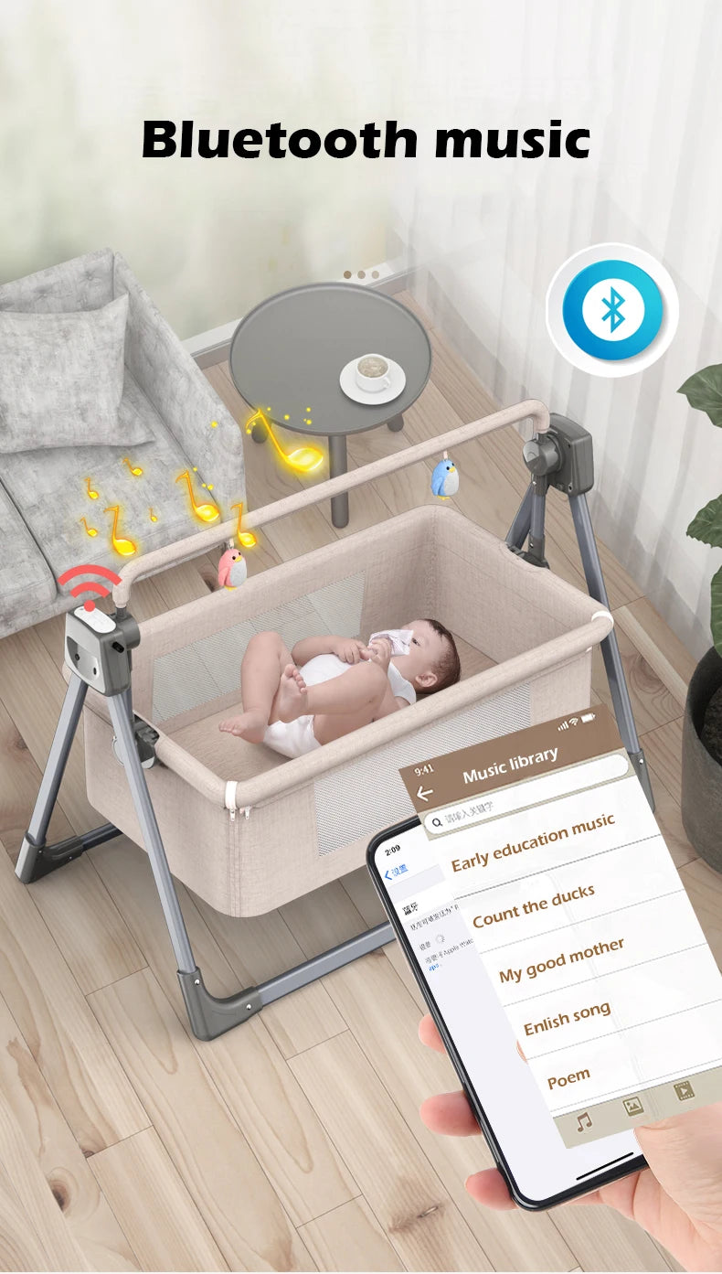 Electric Newborn Baby Bassinet Cradle