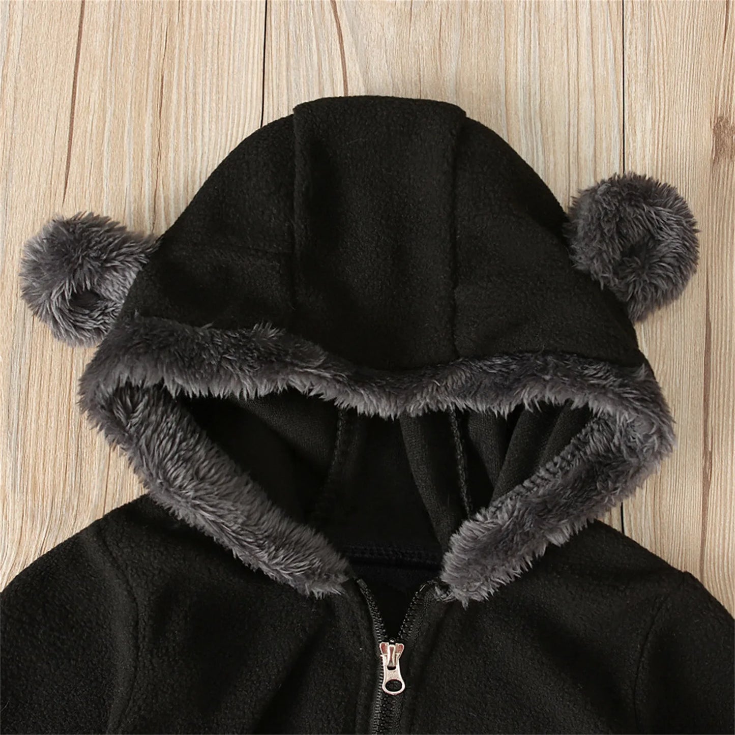 Newborn Infant Baby Hooded Winter Romper