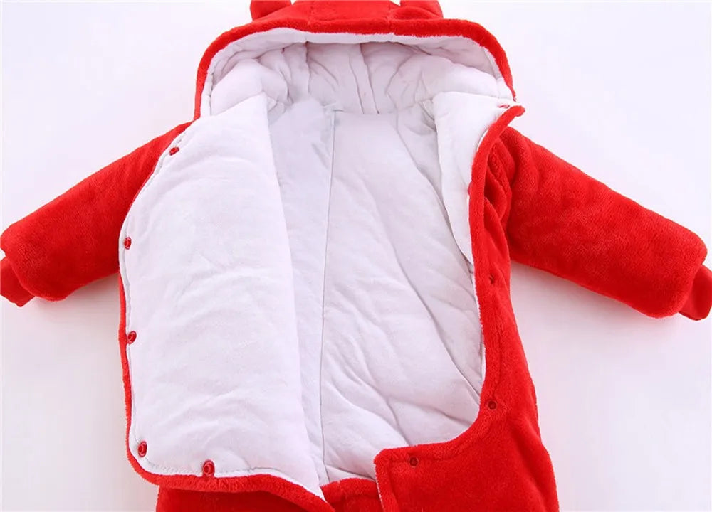 Newborn Infant Baby Winter Romper Overalls