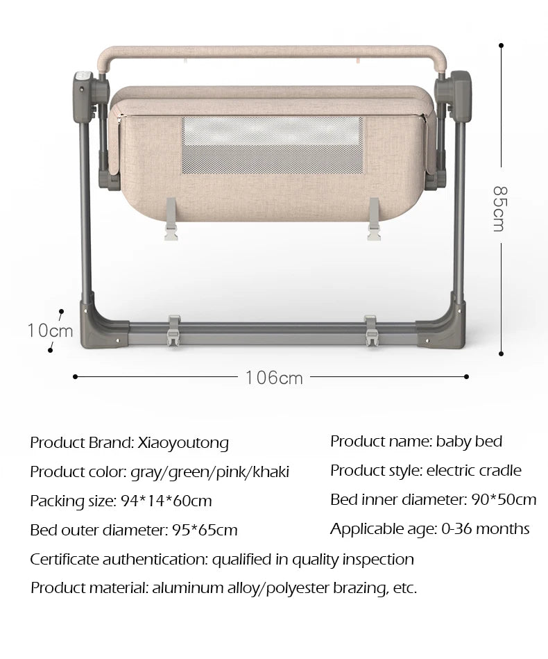 Electric Newborn Baby Bassinet Cradle