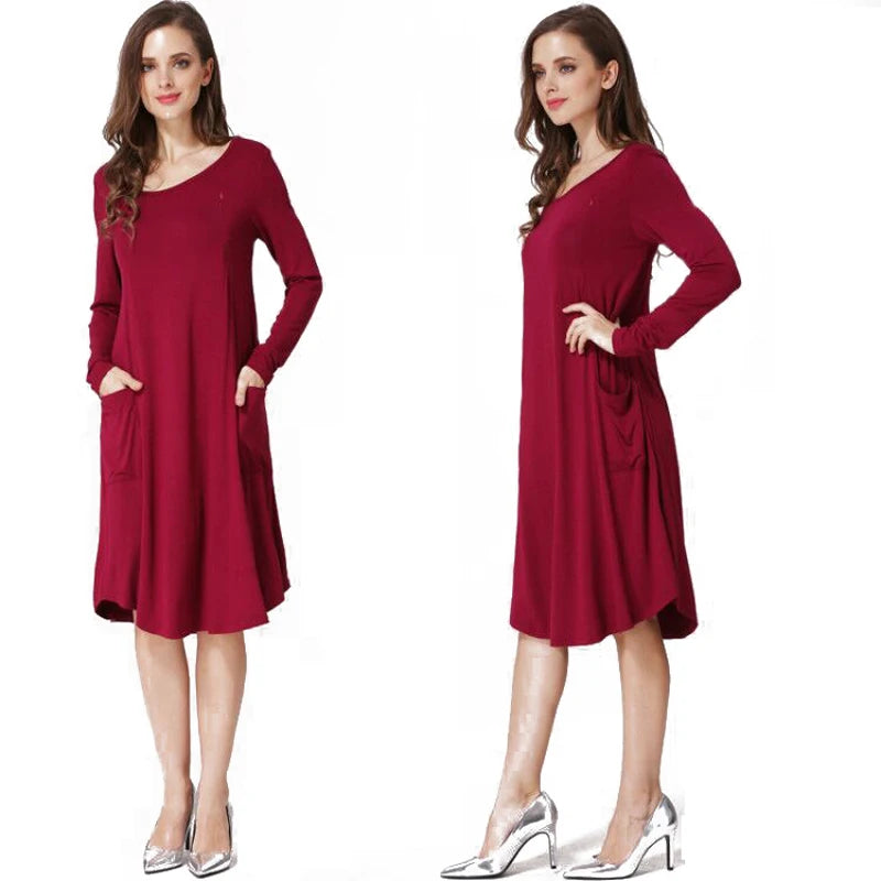 Breastfeeding Maternity Dress Long Sleeve