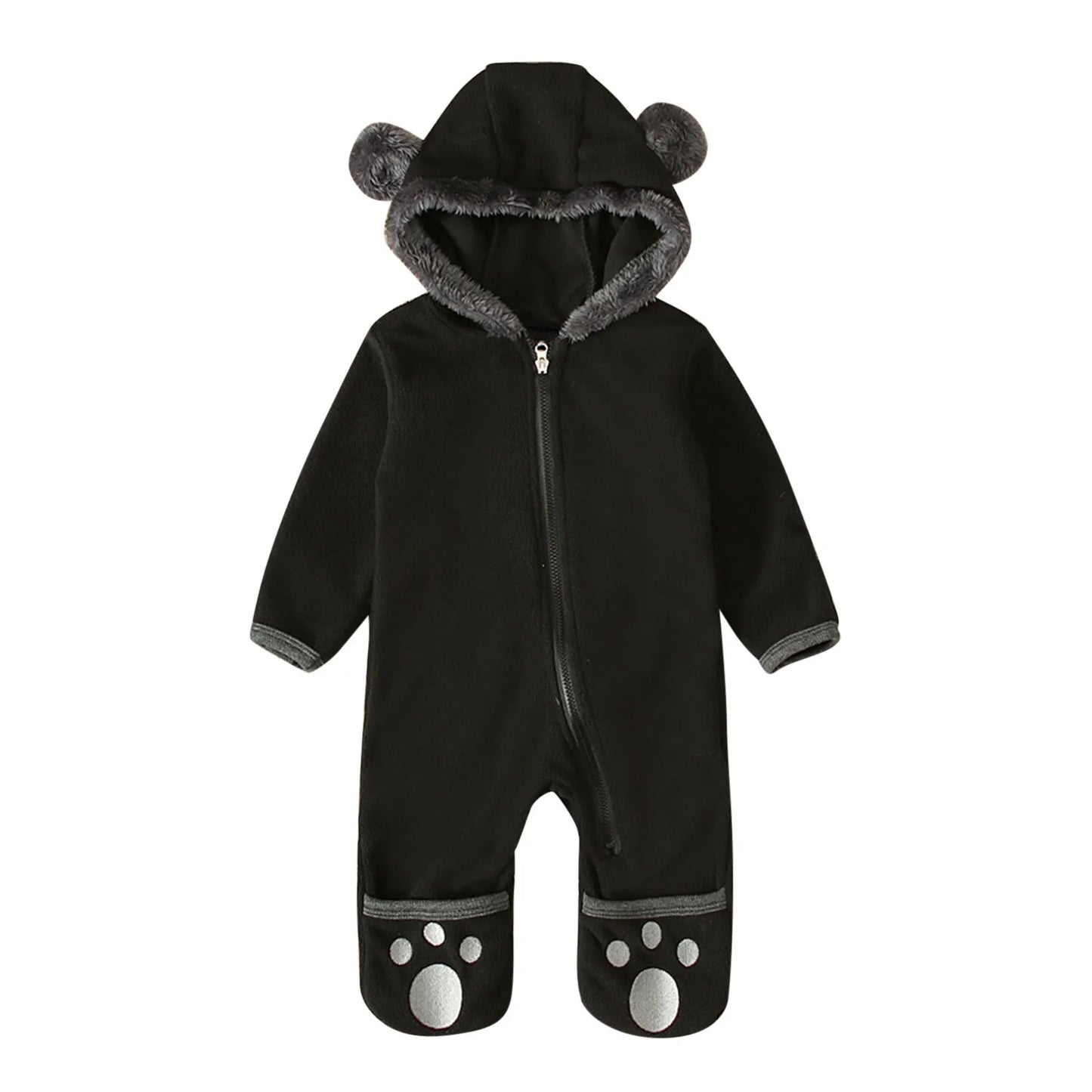 Newborn Infant Baby Hooded Winter Romper