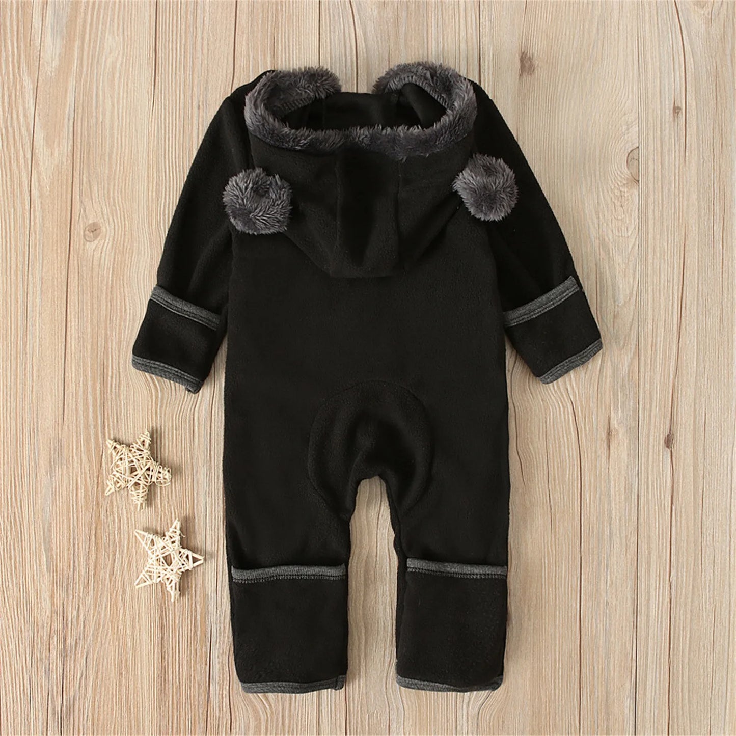 Newborn Infant Baby Hooded Winter Romper