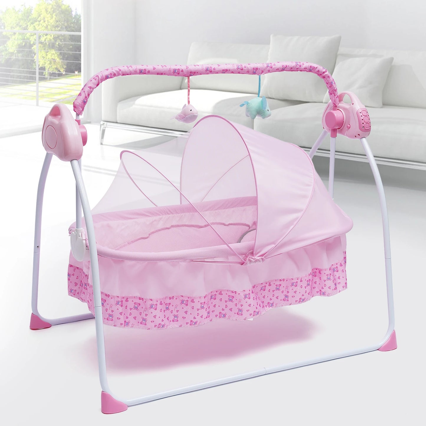 Auto-Swing Newborn Baby Musical Cradle