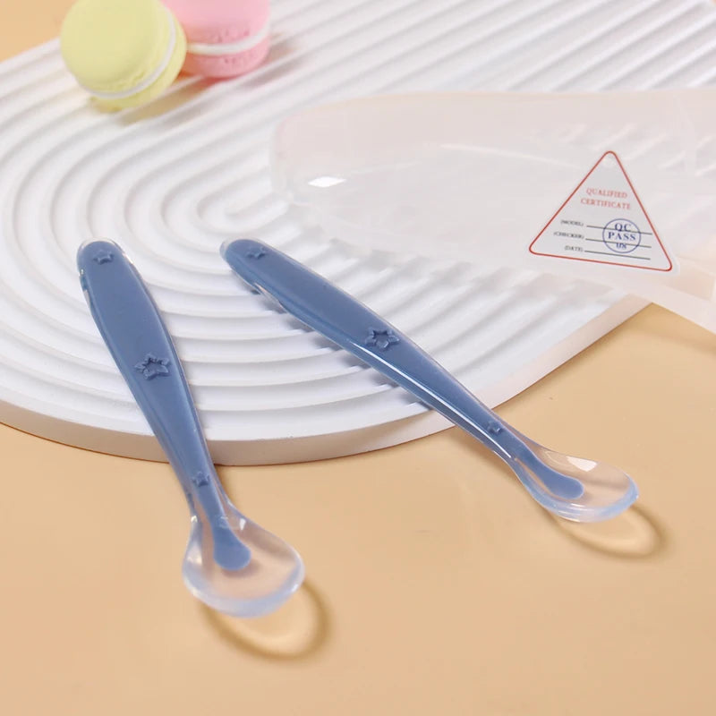 2 Piece Baby Silicone Spoons