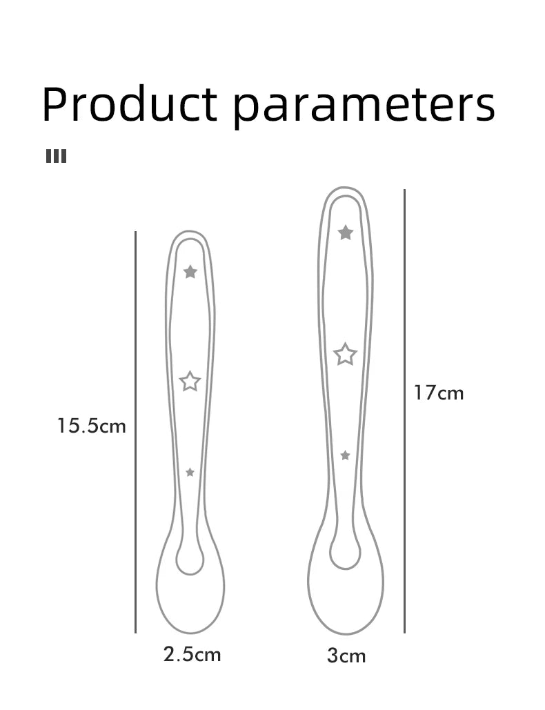 2 Piece Baby Silicone Spoons