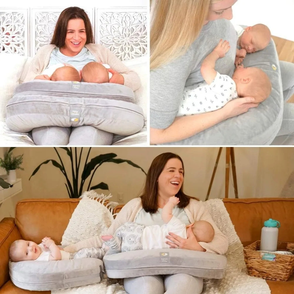 Nurse & Lounge Pillow - Breastfeeding Pillow for Twins or Two Lounge Pillows