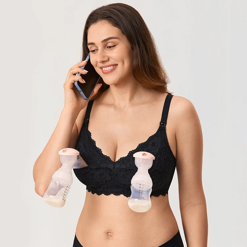 Hands Free Pumping Wireless Bra for Breastfeeding/Nursing Women