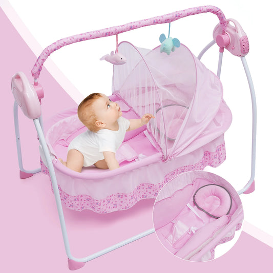 Auto-Swing Newborn Baby Musical Cradle