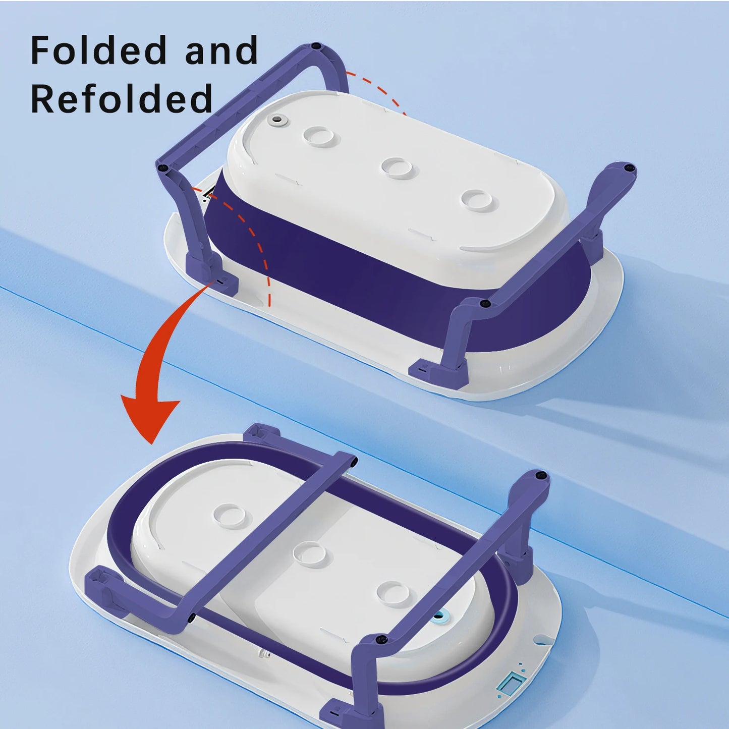 Portable and Foldable Baby Bathtub