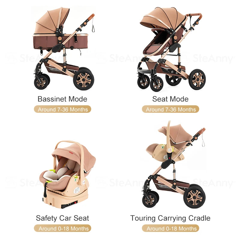 Baby Stroller Combo Car Seat Travel System Baby Carriage Bassinet