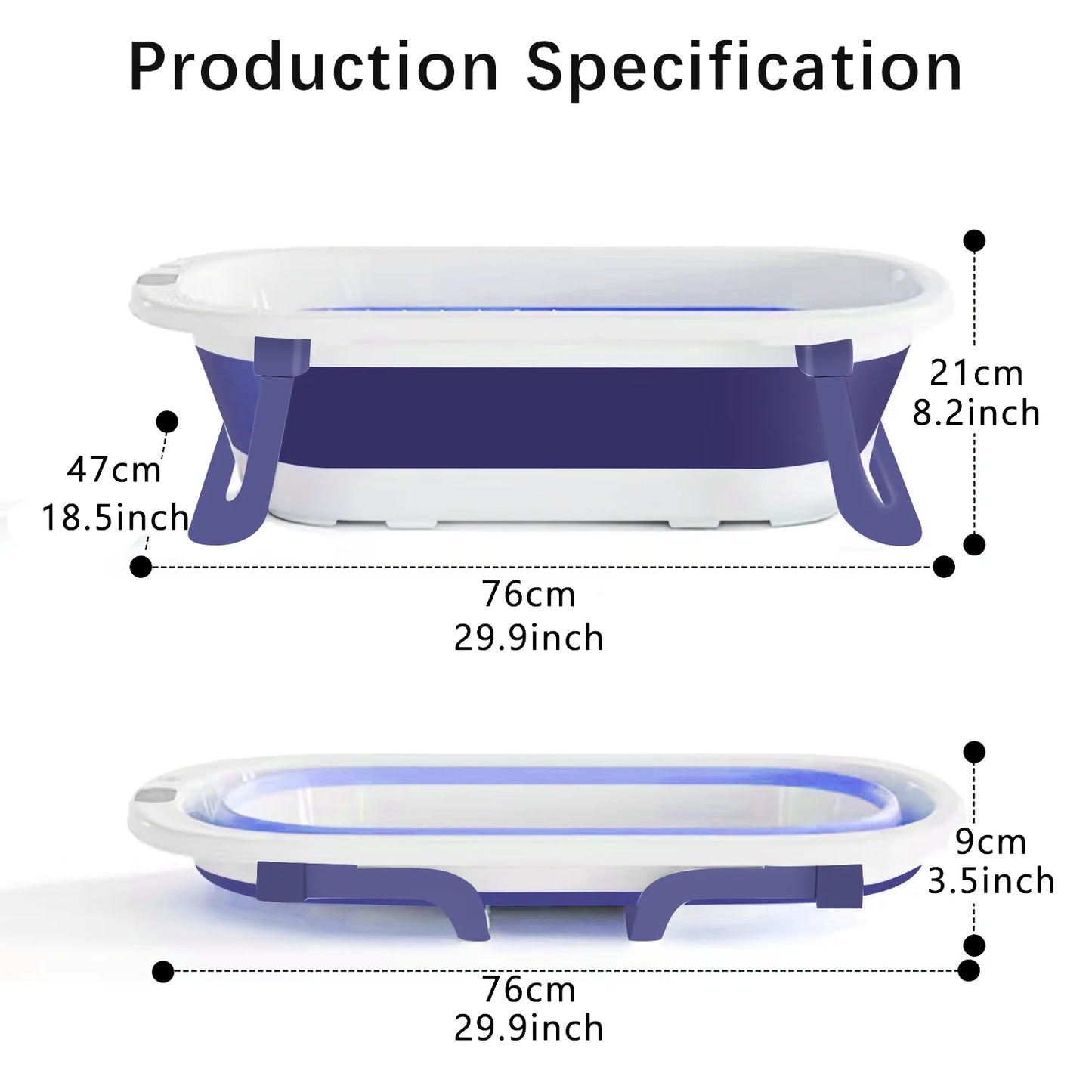 Portable and Foldable Baby Bathtub