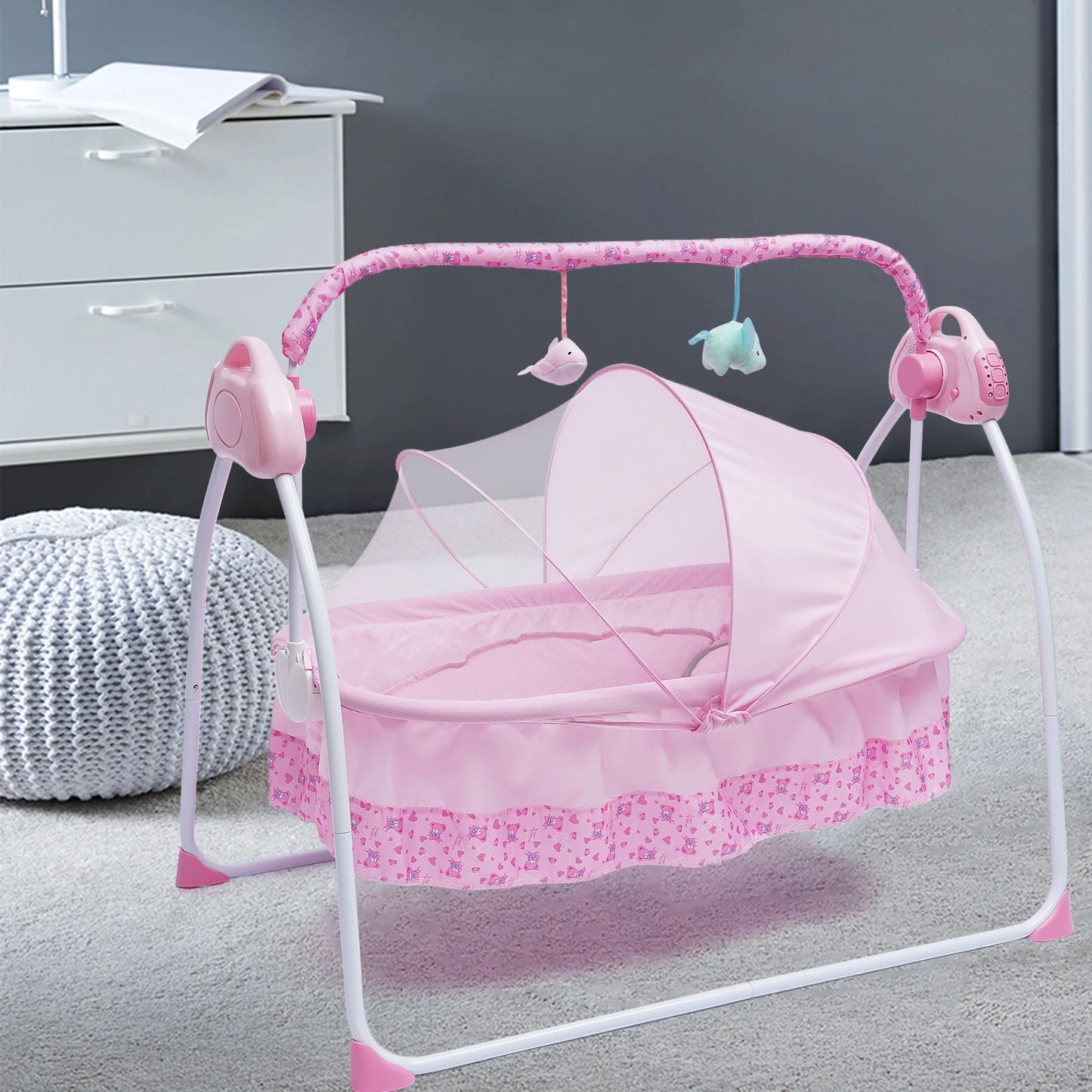 Auto-Swing Newborn Baby Musical Cradle