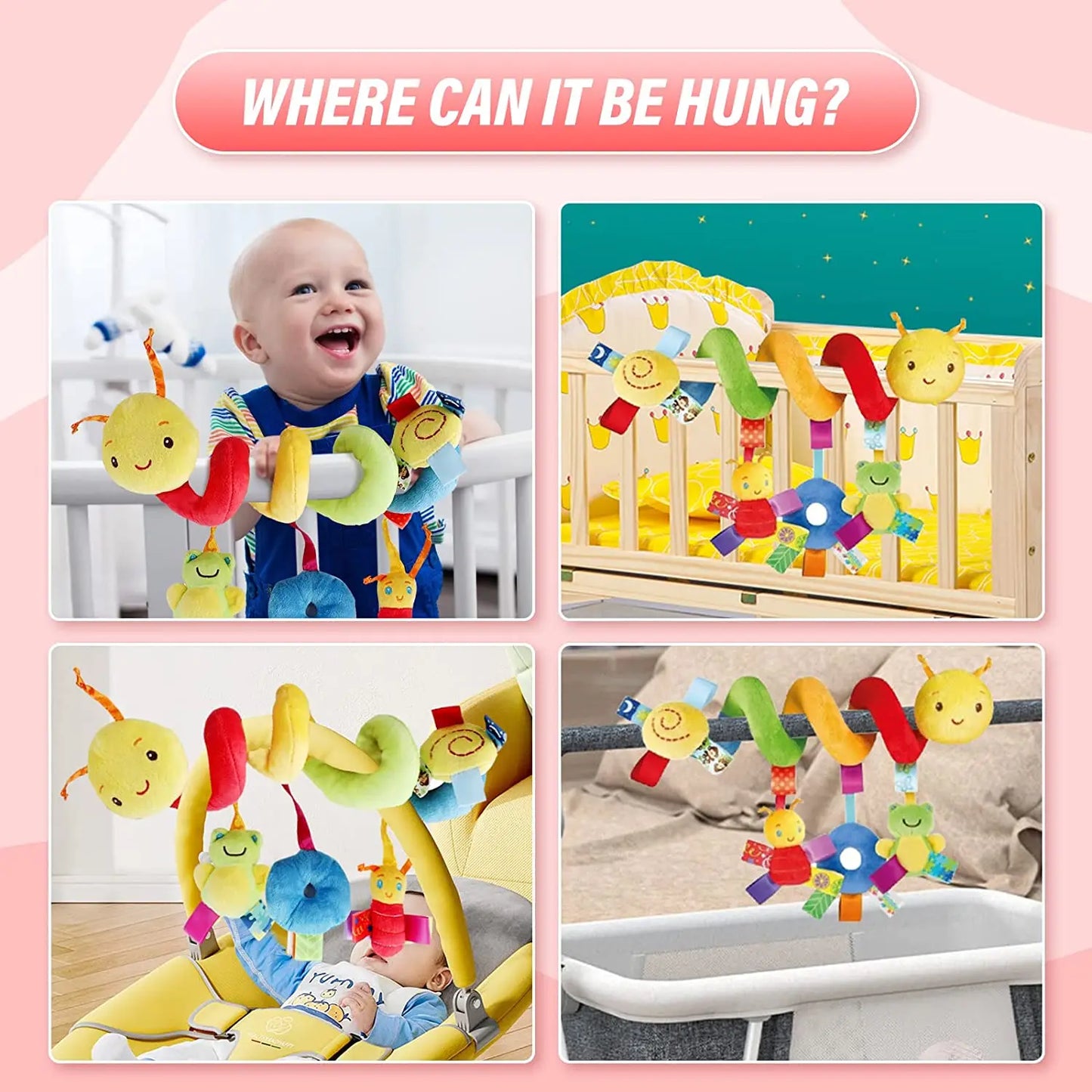 Baby Hanging Plush Activity Travel Toys