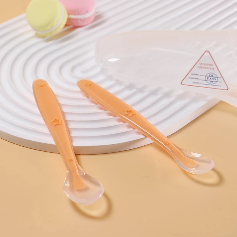 2 Piece Baby Silicone Spoons