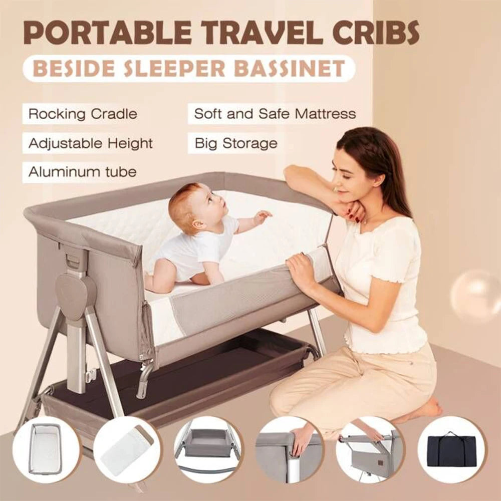 Newborn Baby Bedside Travel Bassinet Cradle