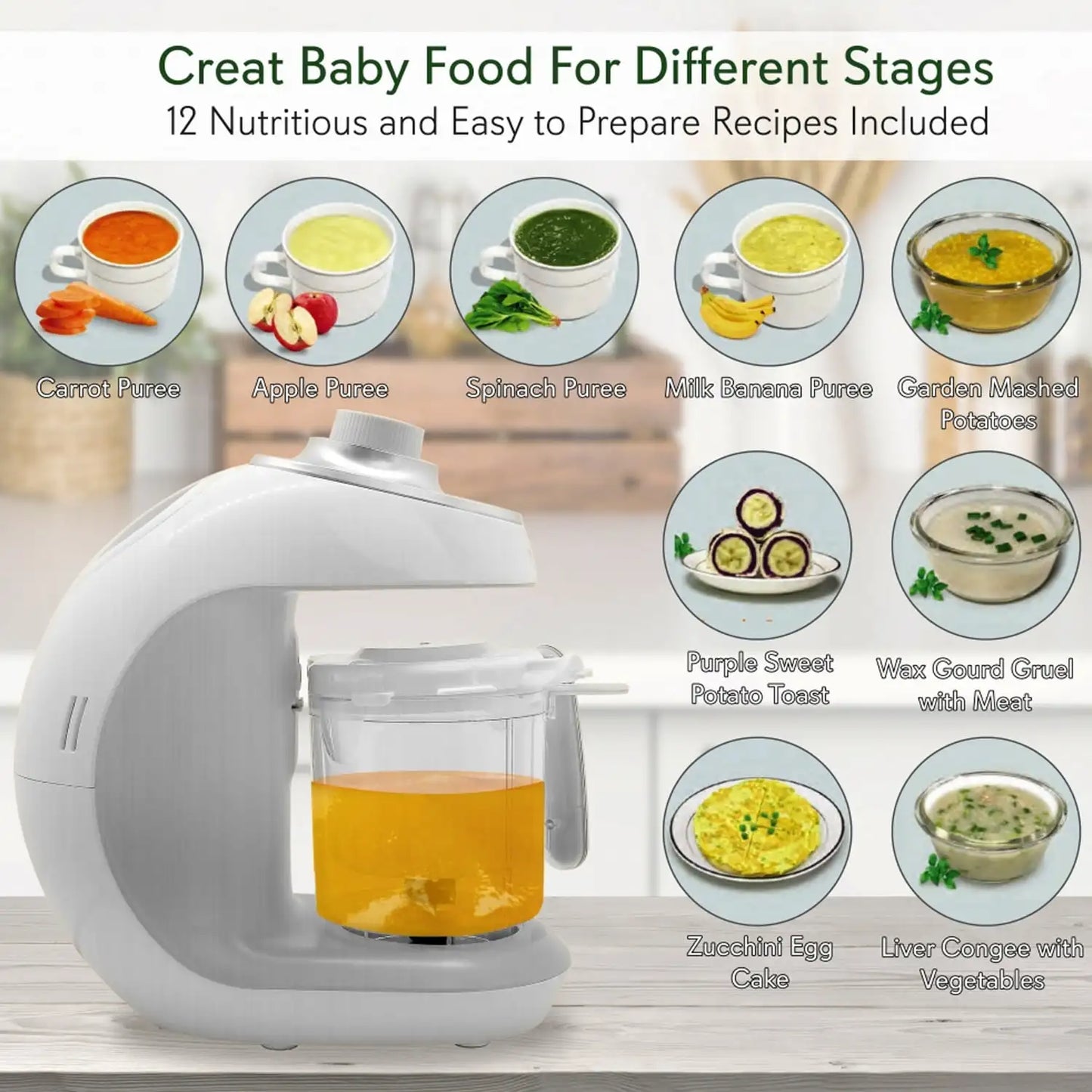 Electric Baby Food Maker Puree And Steamer