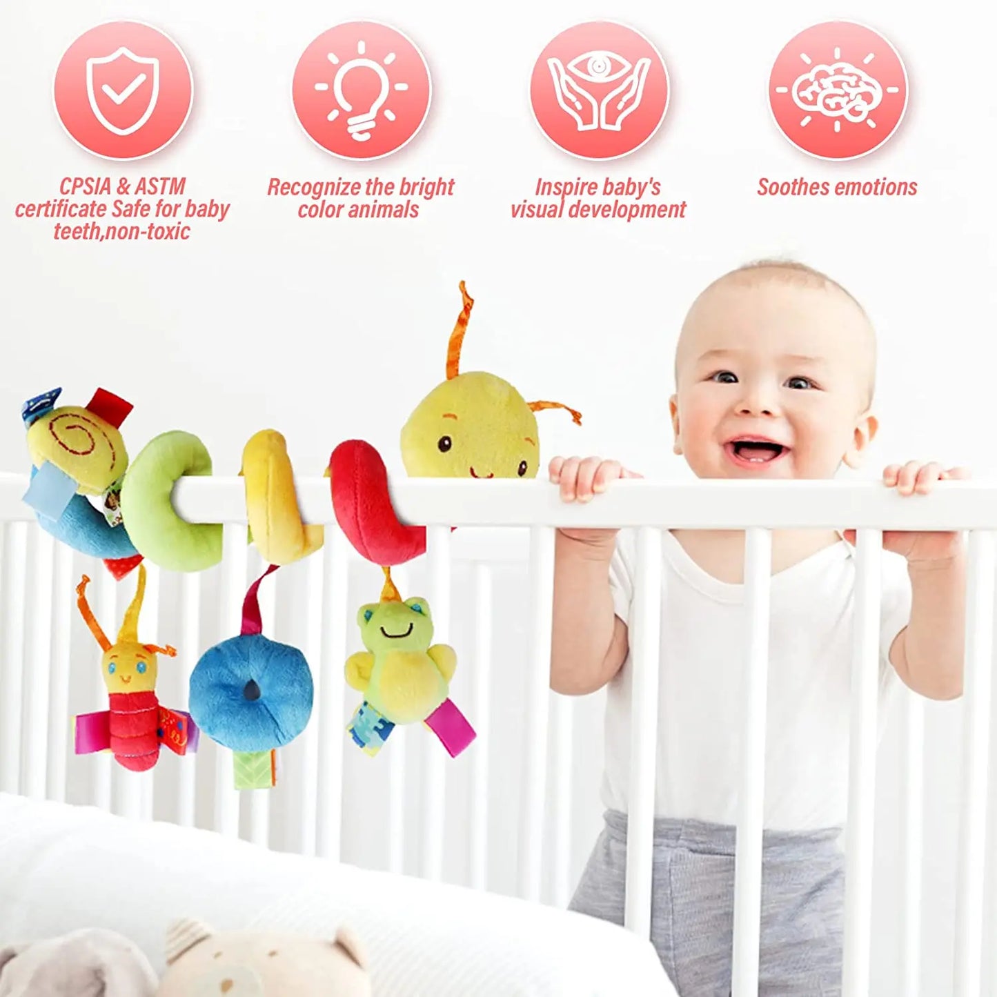 Baby Hanging Plush Activity Travel Toys