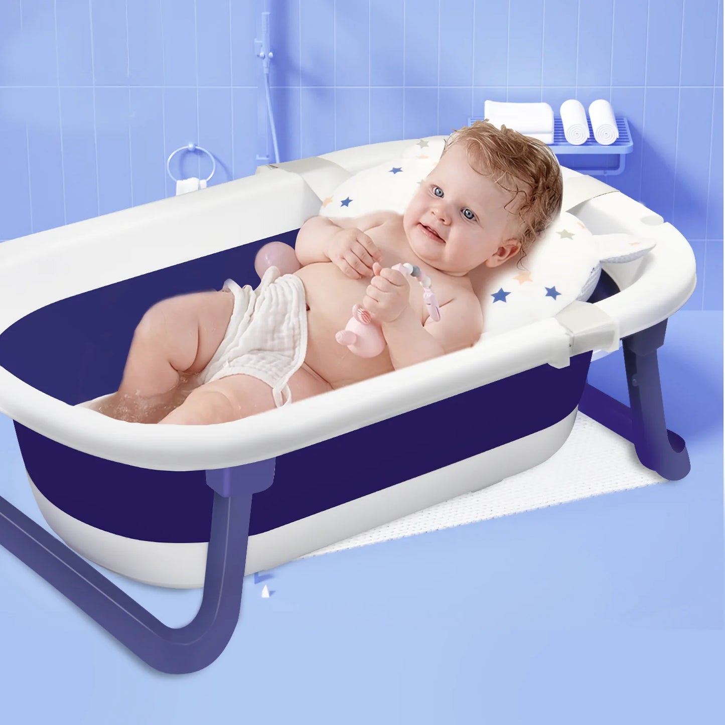 Portable and Foldable Baby Bathtub