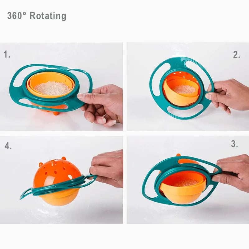 Baby Feeding Dishes Spill Proof Training Bowl