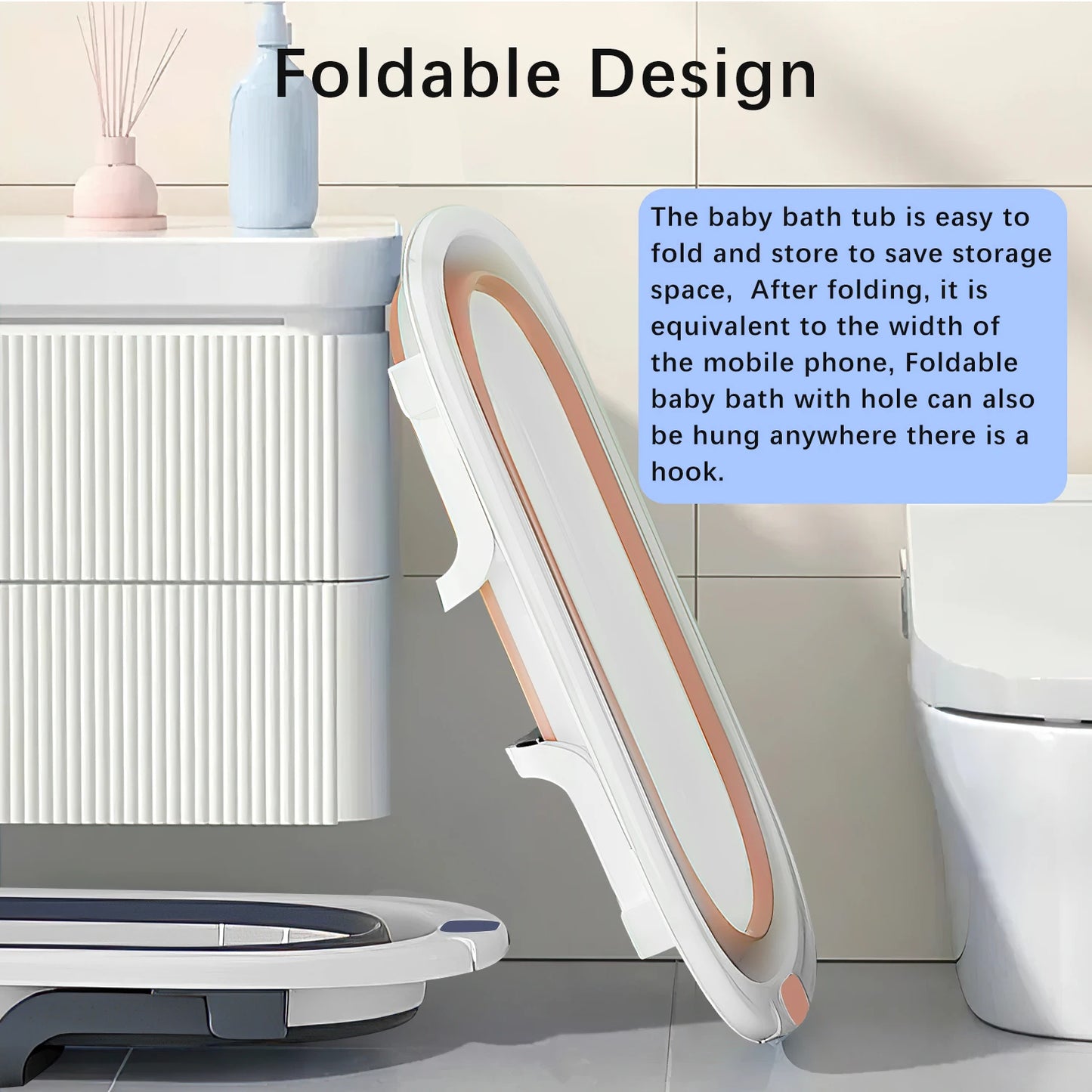 Portable and Foldable Baby Bathtub