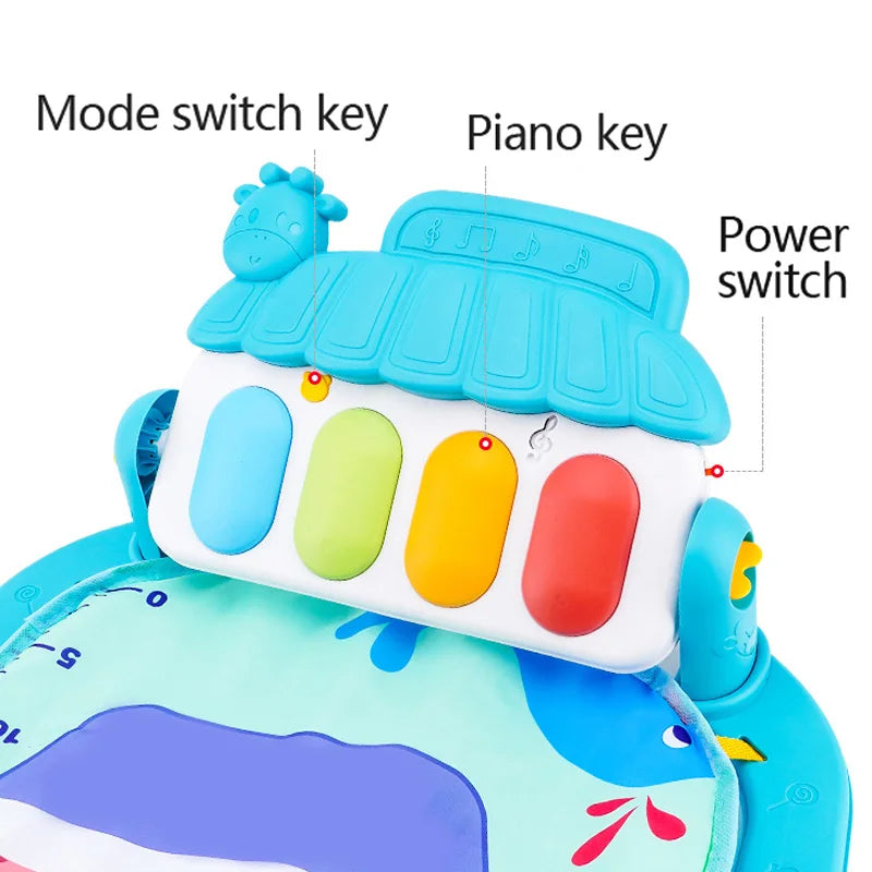 Baby Music Play Gym Toy Piano Crawling Blanket