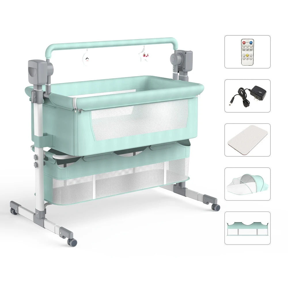 Newborn Baby Electric Rocking Cradle Bassinet