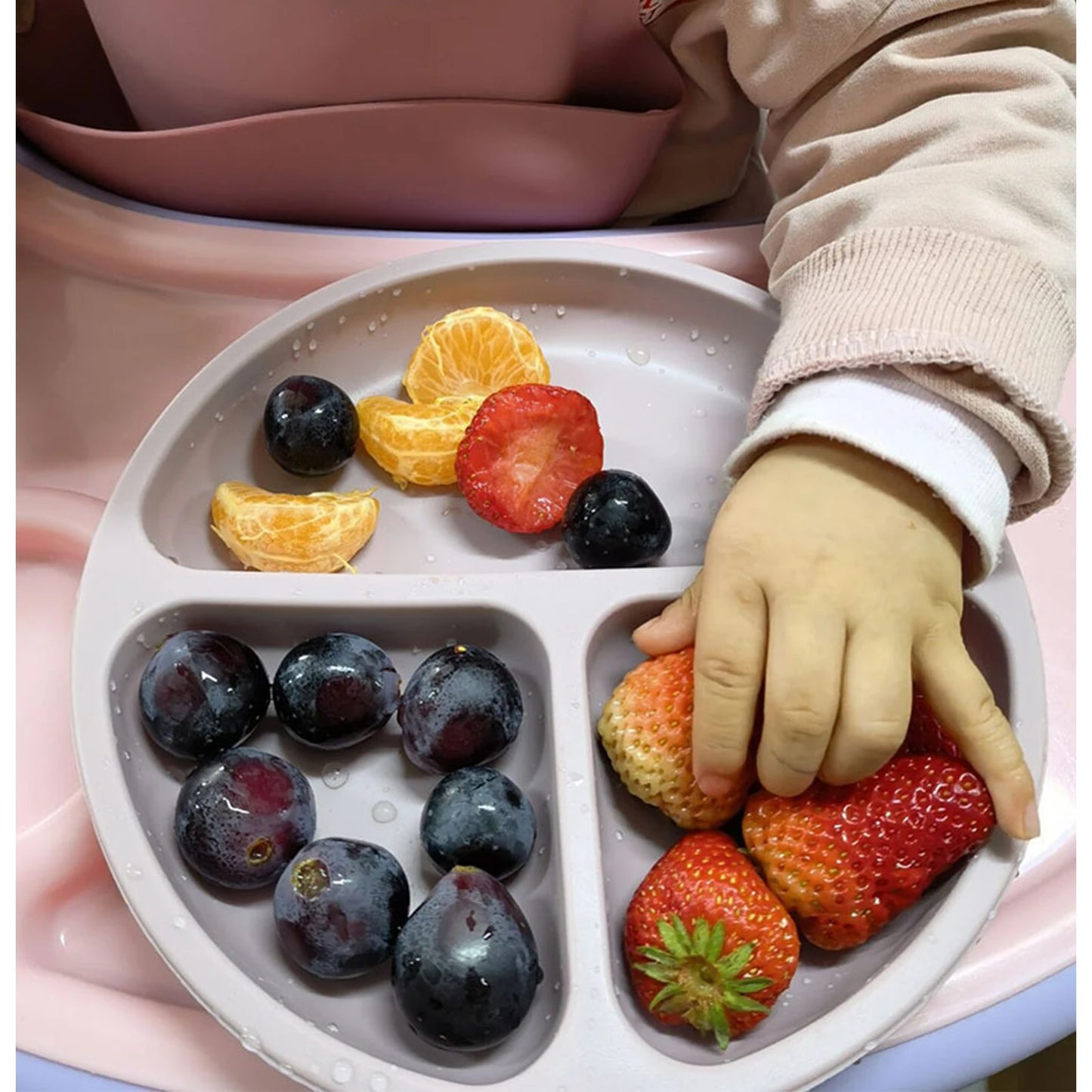 Baby Safe Toddler Tableware with Bib