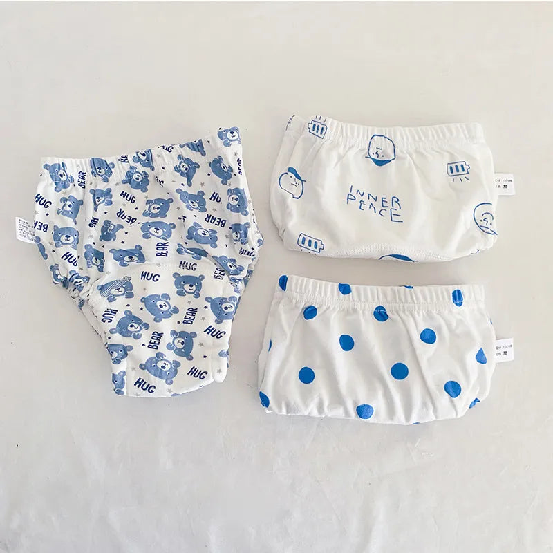 Baby Training Pants Washable Cotton Diapers With Elastic Waist