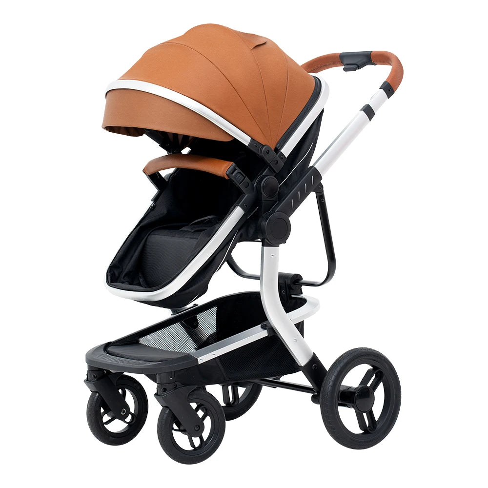 Travel System 5-IN-1 Baby Stroller Portable Pram High Landscape Baby Carriage Combo Car Seat Base Newborn Pushcar 2023