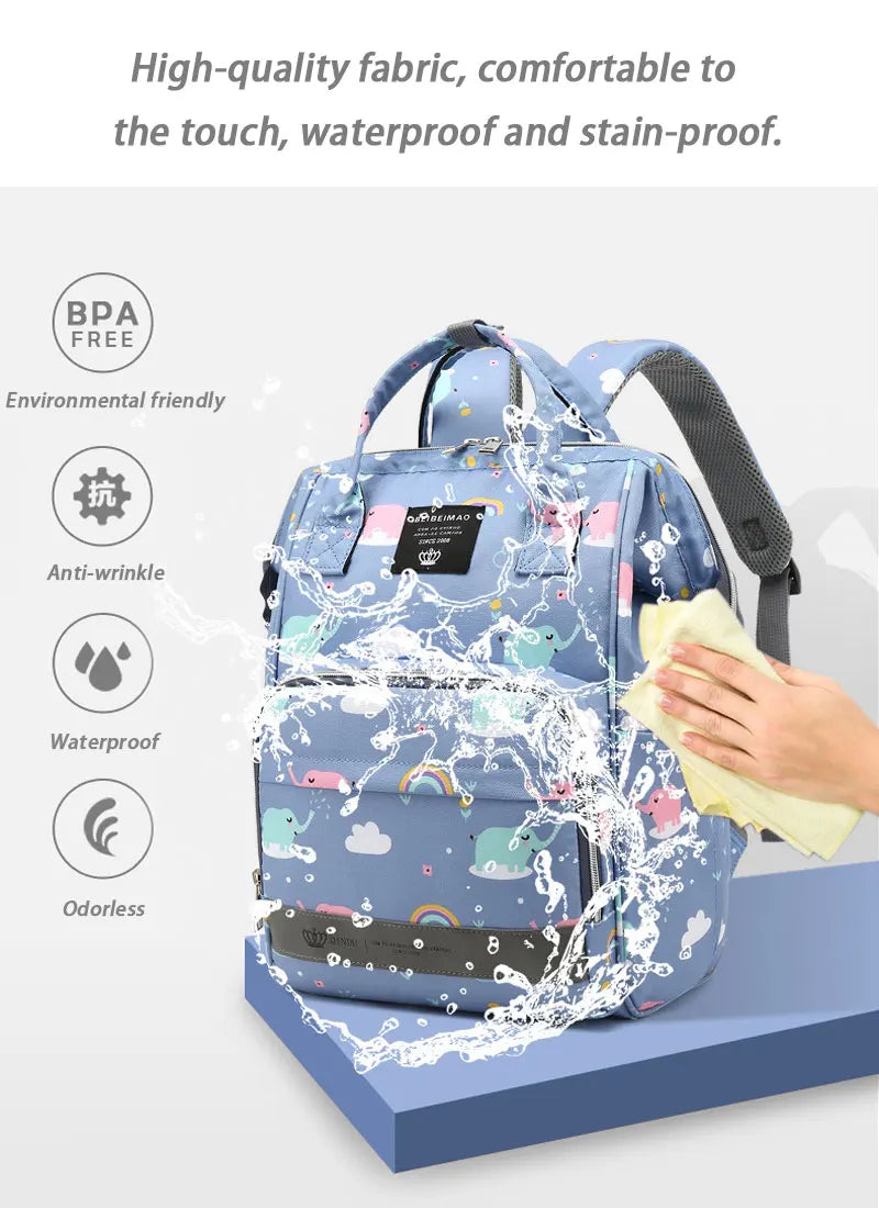 Baby Diaper Bag Backpack Waterproof  For Stroller