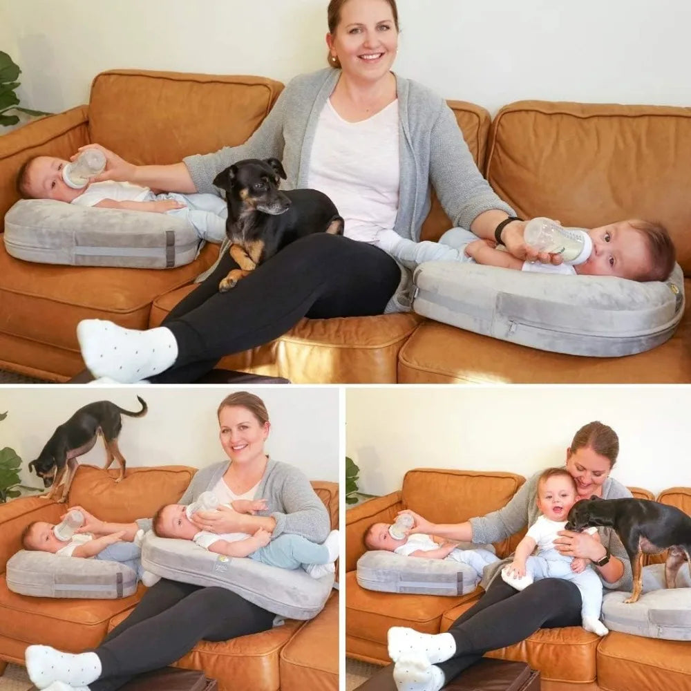 Nurse & Lounge Pillow - Breastfeeding Pillow for Twins or Two Lounge Pillows