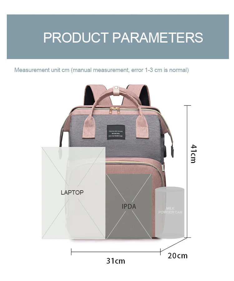 Baby Diaper Stroller Backpack Multifunctional Bag