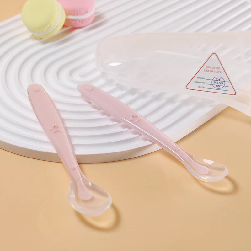 2 Piece Baby Silicone Spoons